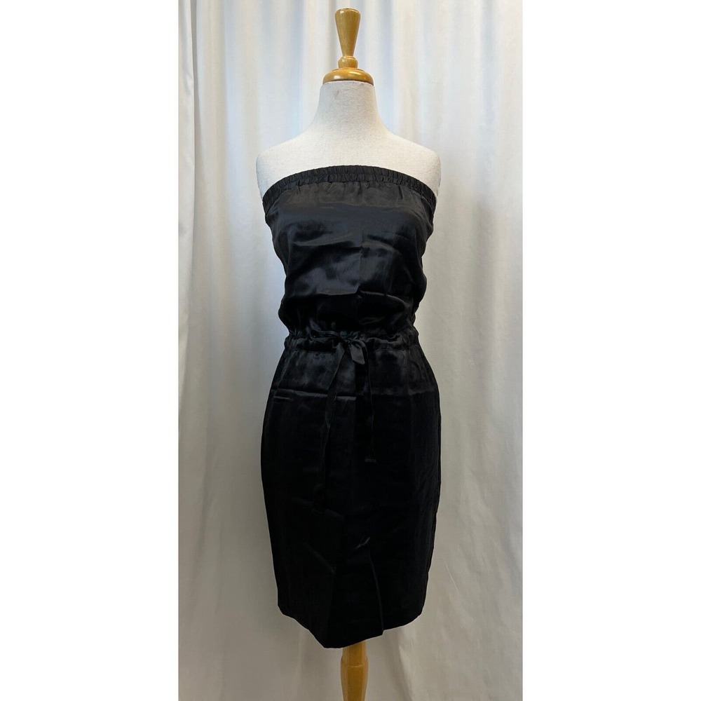 NWT Vince Black Strapless Tie Waist Dress Size XS MSRP $195